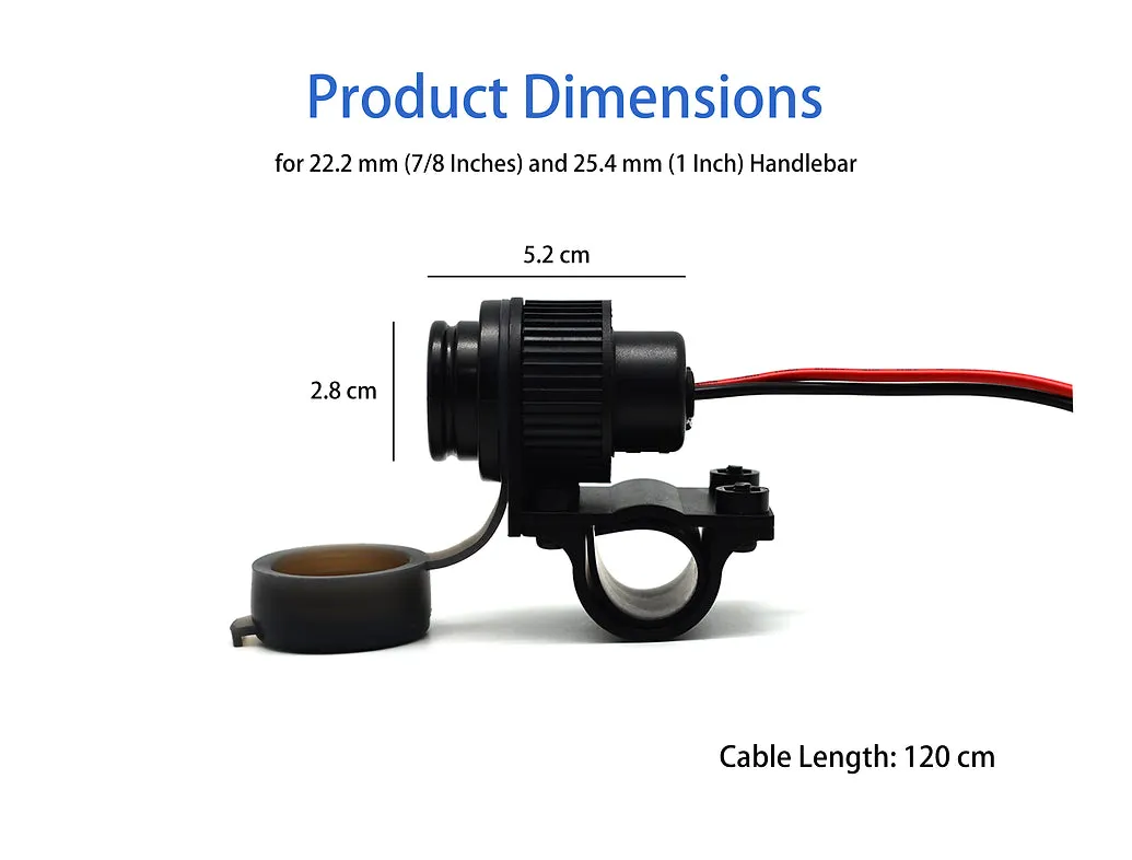 Handlebar Mounted 36W PD USB-C   QC 3.0 (Plastic)