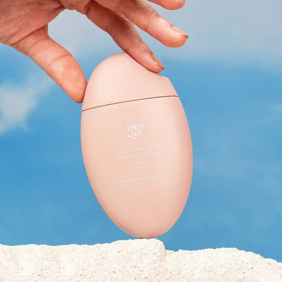 Happy Skin Rescue Me Tinted Matte Sun Gel Primer Broad Spectrum Spf40  40ml