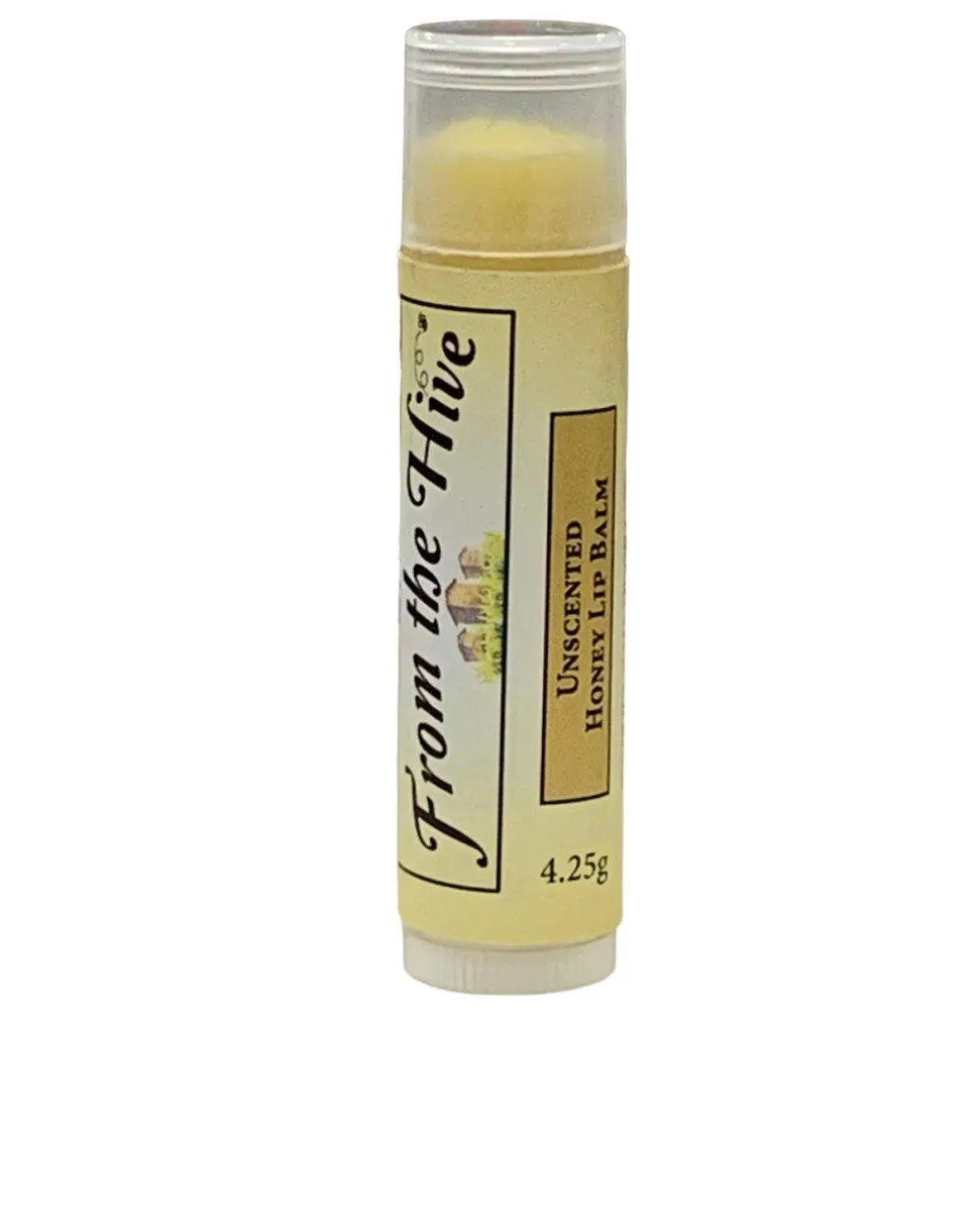 Honey Lip Blam- FROM THE HIVE- Unscented/Spearmint/Peppermint/Sweet Orange