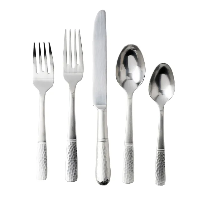 Juliska Carine Bright Satin 5 Piece Flatware Setting