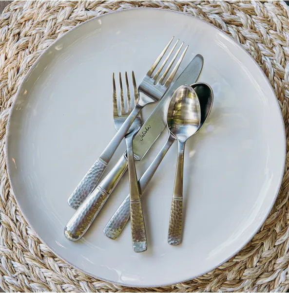Juliska Carine Bright Satin 5 Piece Flatware Setting