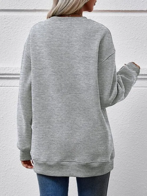 Leopard Lip Graphic Round Neck Sweatshirt (9 Colors)