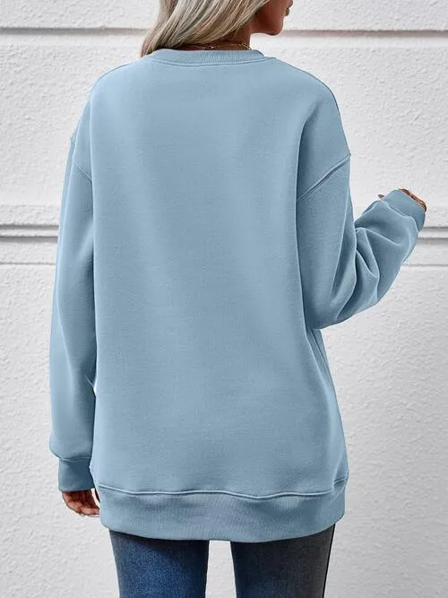 Leopard Lip Graphic Round Neck Sweatshirt (9 Colors)