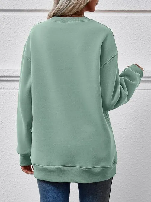 Leopard Lip Graphic Round Neck Sweatshirt (9 Colors)