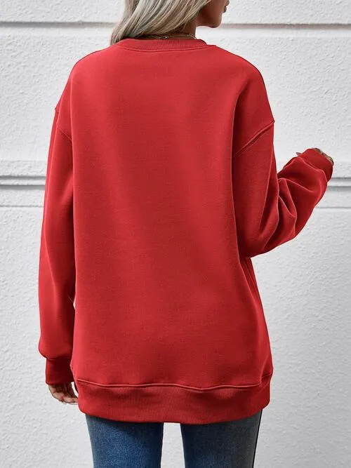 Leopard Lip Graphic Round Neck Sweatshirt (9 Colors)