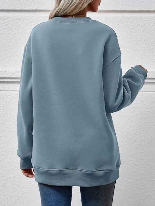 Leopard Lip Graphic Round Neck Sweatshirt (9 Colors)