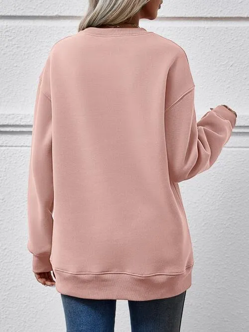 Leopard Lip Graphic Round Neck Sweatshirt (9 Colors)