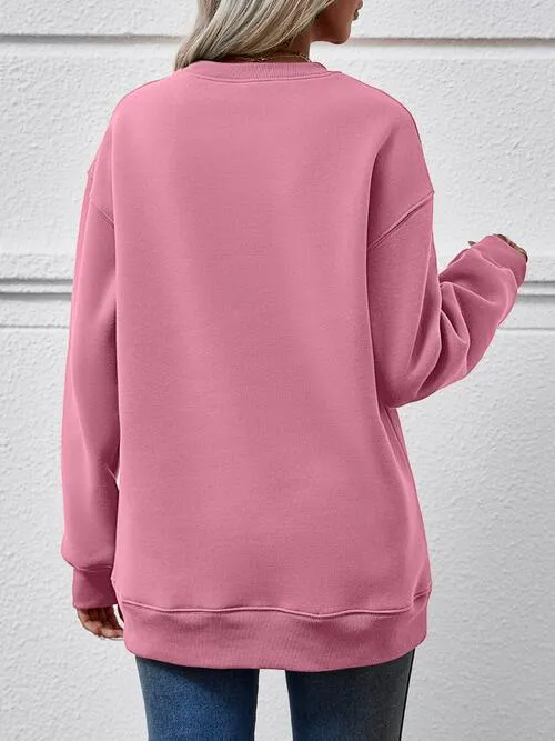 Leopard Lip Graphic Round Neck Sweatshirt (9 Colors)