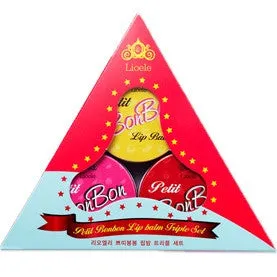 LIOELE Petit Bonbon Lip Balm Triple Set 12g x 3