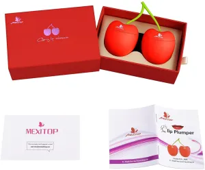 Lip Plumper - MEXITOP Cherry Soft Silicone Lip Enhancer Plumper Pump Device Natural Fuller Thicker and Sexy Quick Lip Enhancement Plumping Tool