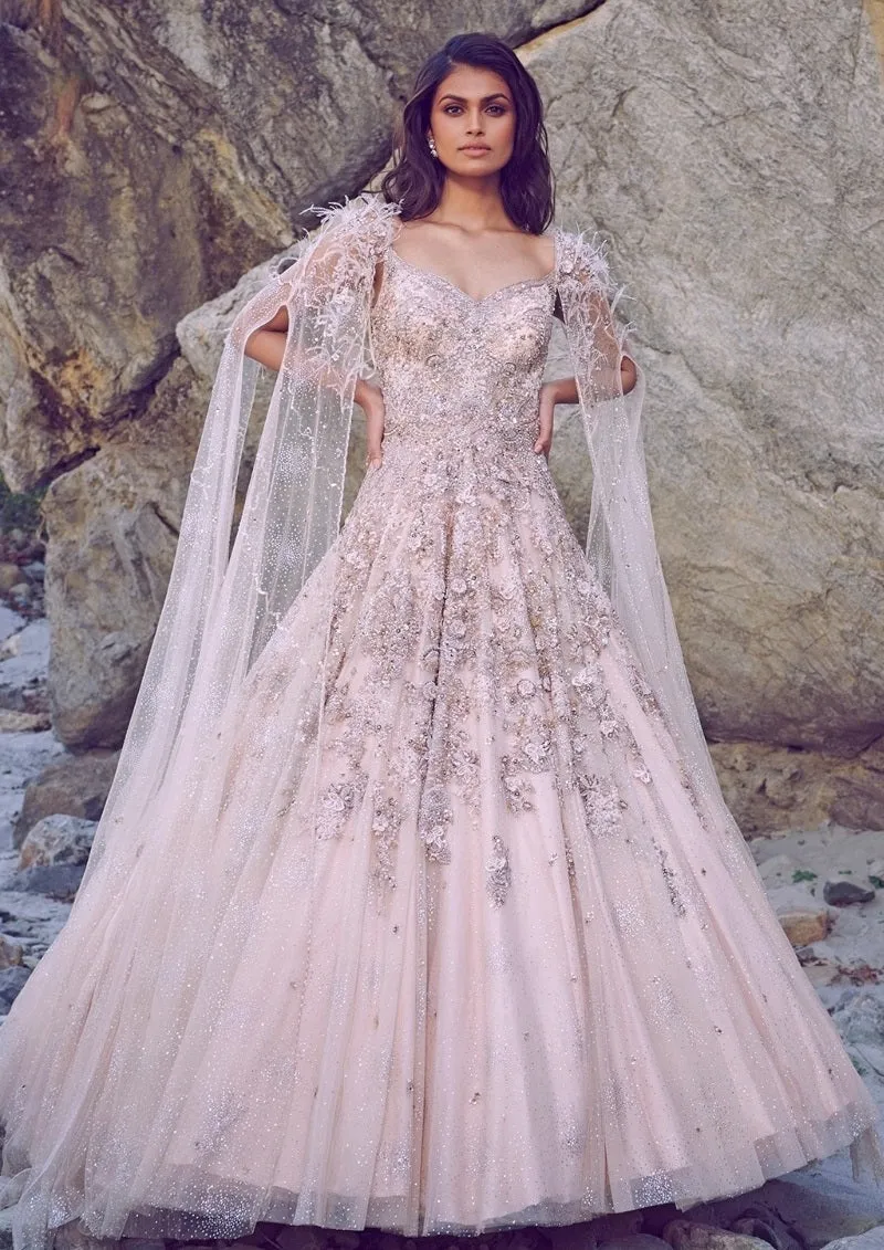Madison Peach Pastel Gown