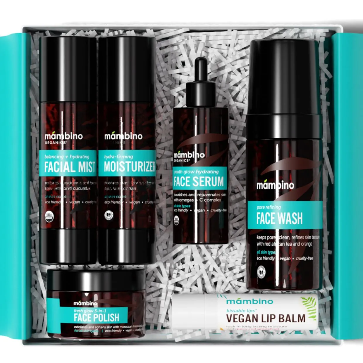 Mambino Organics Fresh Face Set: Luxury Spa Facial Kit with Natural Anti-Aging Serum, Eco-Friendly Skin Care for Sensitive, Dry, and Oily Skin - Clean, Vegan, Cruelty-Free Beauty Regimen