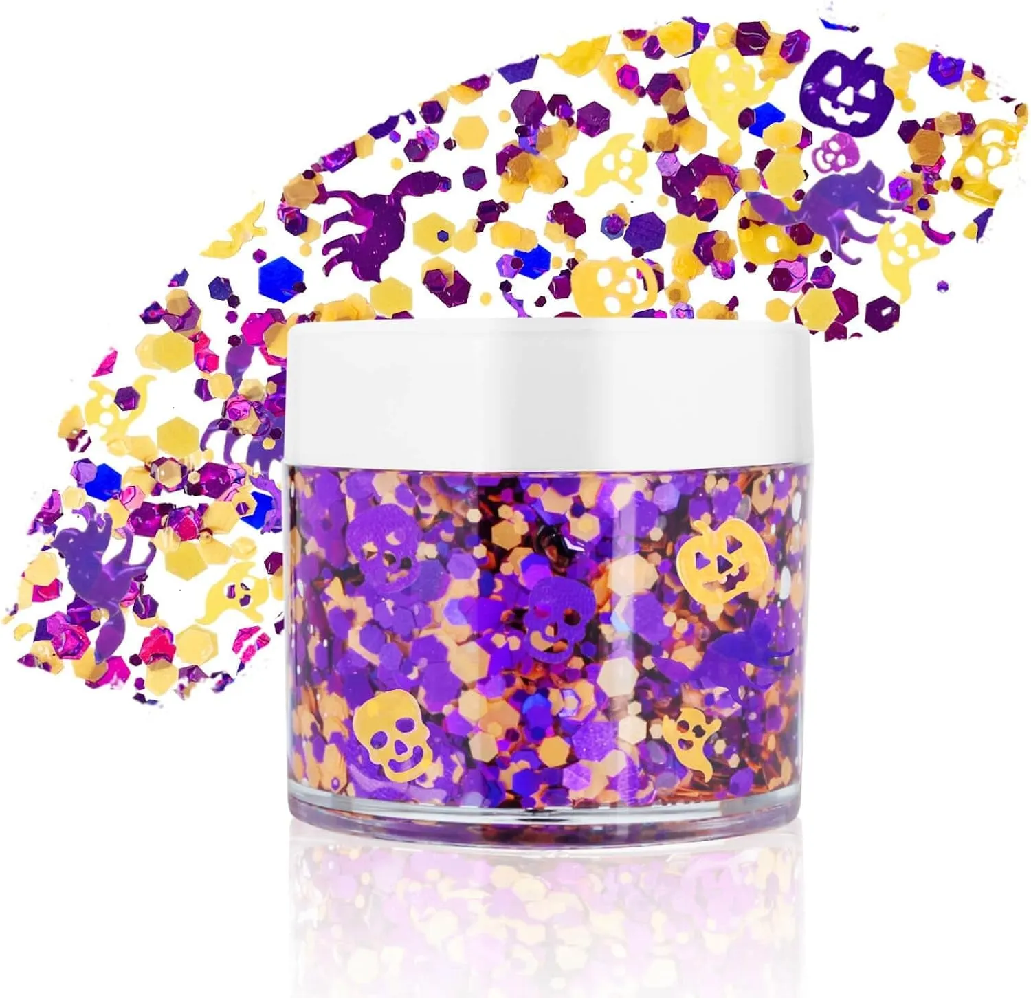 Mardi Gras Face Glitter,Green Purple Gold Mixed Holographic Chunky Body Glitter Gel,Mardi Gras Glitter,Festival Sequins for Face and Body, New Orleans Decorative Carnival Decorations