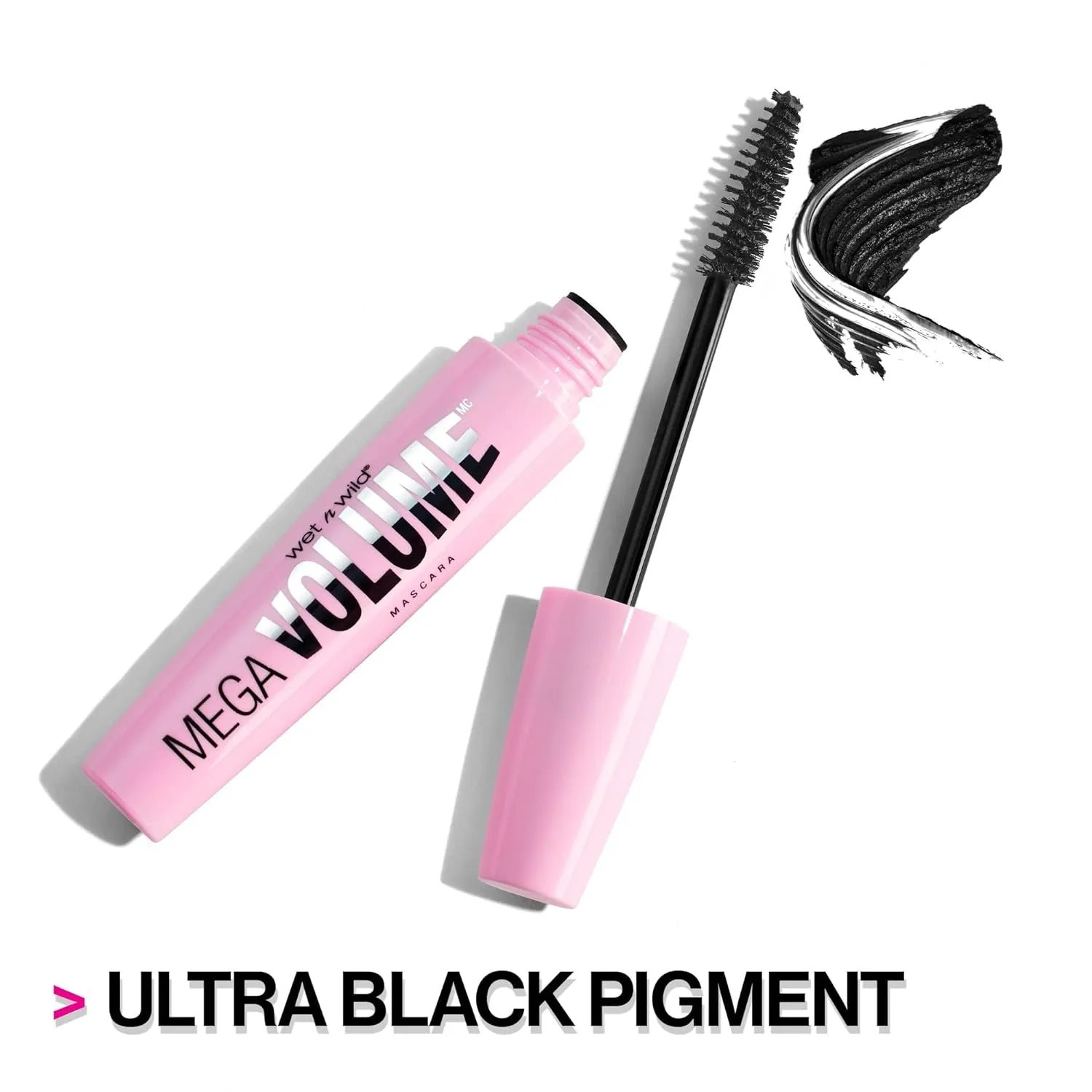 Mascara Mega Volume - Vitamin E Enriched Volumizing, Smudge-Resistant Formula, Cruelty-Free, Gluten-Free, Sulfate-Free & Vegan - Black