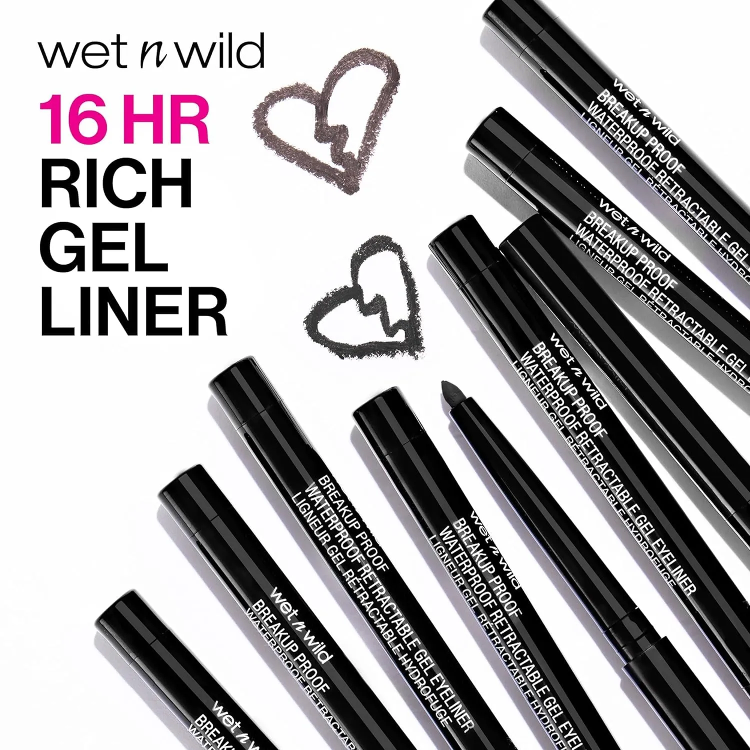 Mega Last Breakup Proof Retractable Gel Eyeliner - Waterproof 16-Hour Long-Lasting Wear, Cruelty-Free & Vegan - Brick Brown