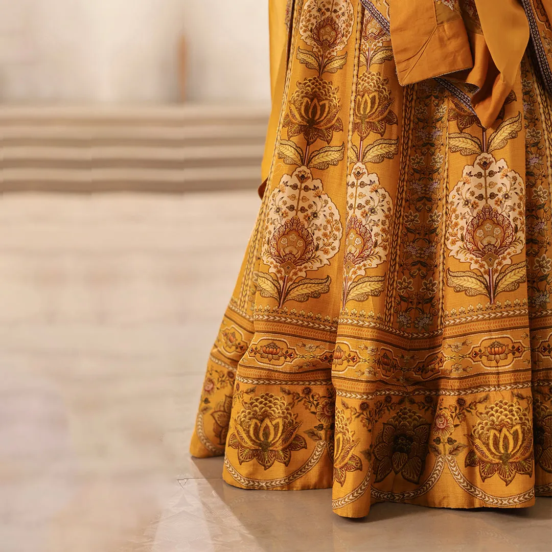Mellow Mustard Lehenga Set