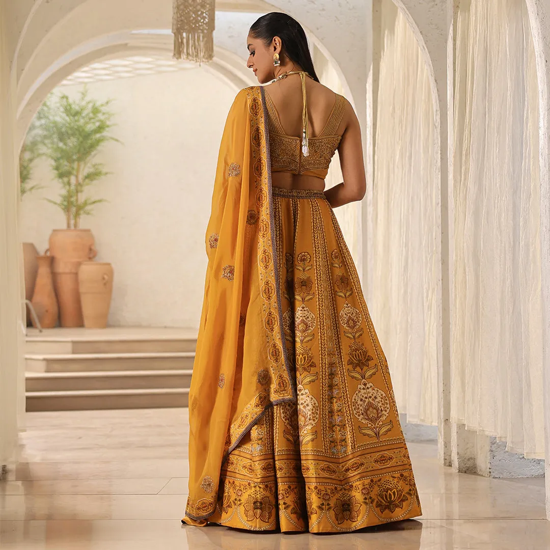 Mellow Mustard Lehenga Set