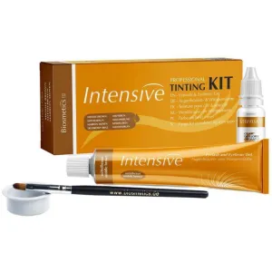 Middle Brown Mini Tinting Kit - Original Orange Box Cream Hair Dye   Developer by Intensive Lash & Brow