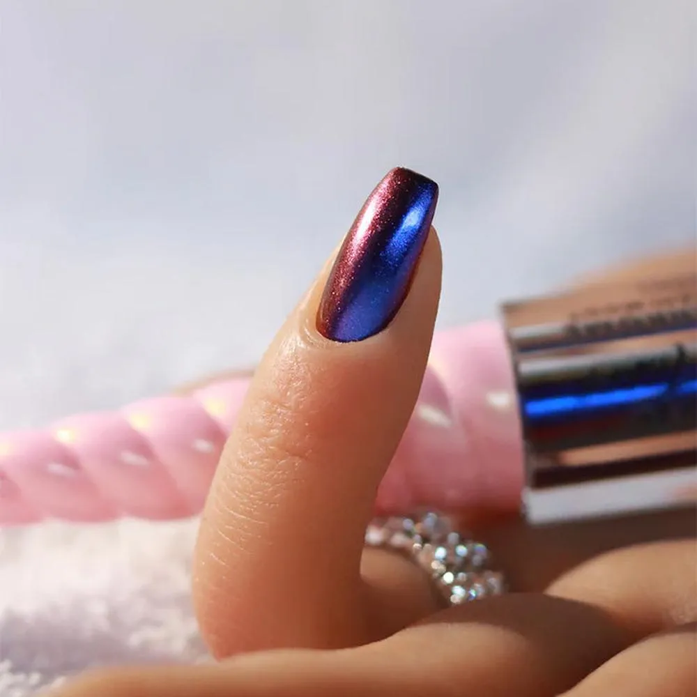 Mini Mani Moo! Unicorn Tears Liquid Chrome - Wicked Blue / 0.1 oz.