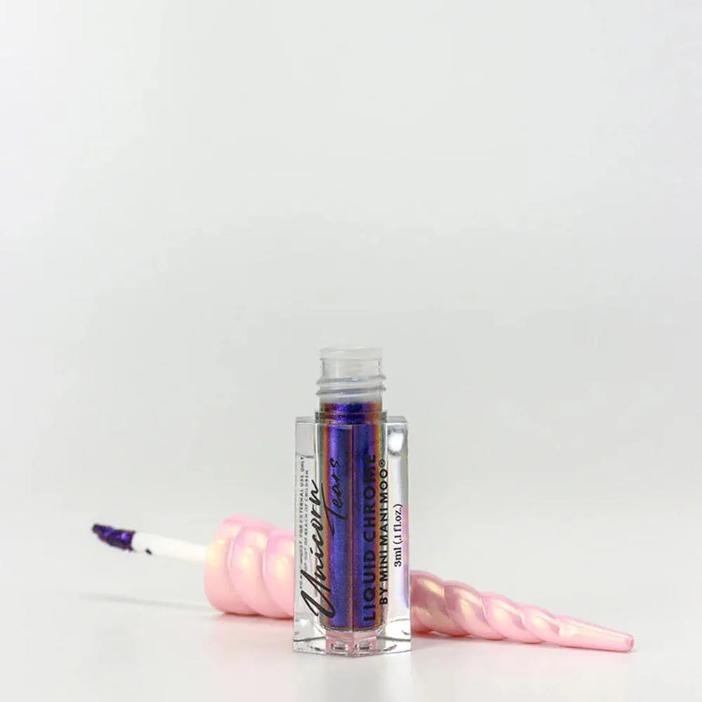 Mini Mani Moo! Unicorn Tears Liquid Chrome - Wicked Blue / 0.1 oz.