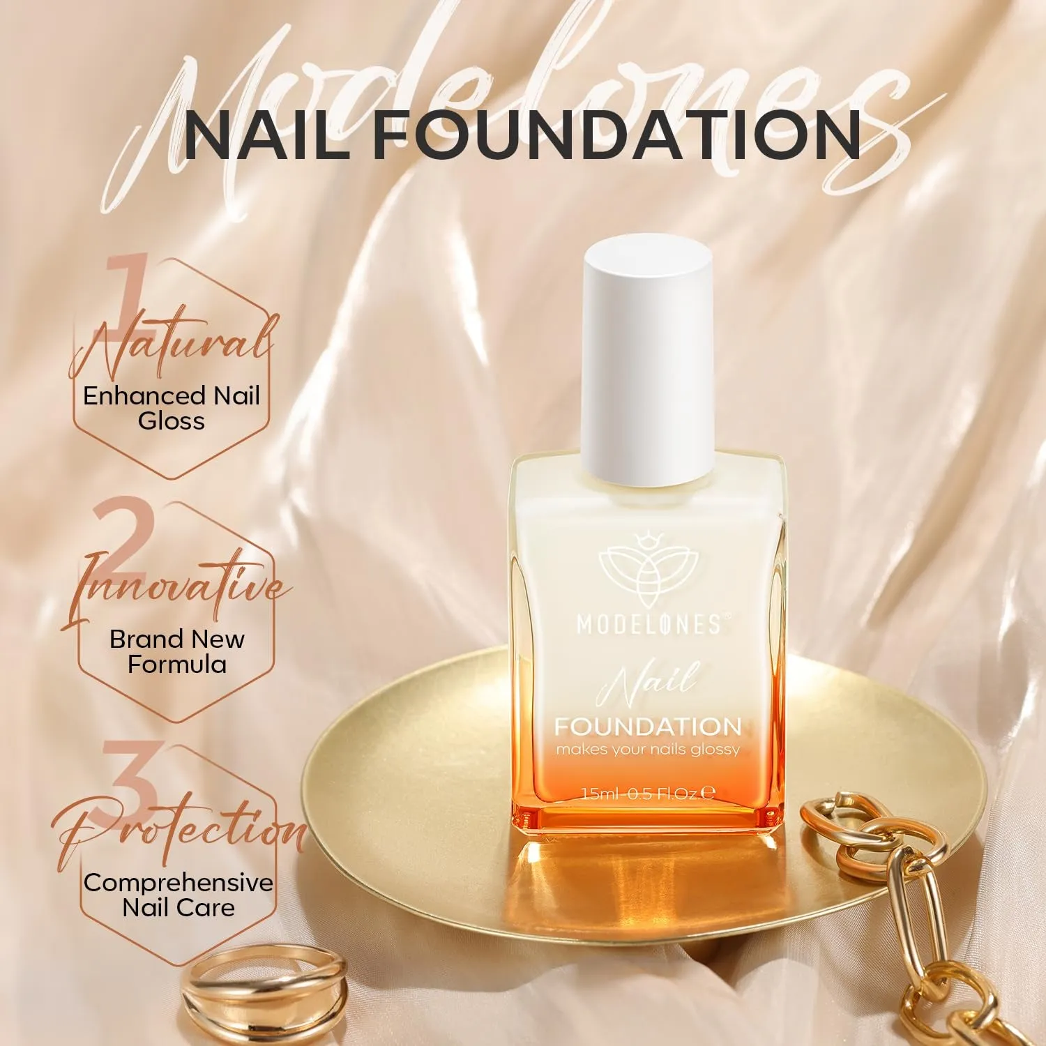 Nail Strengthener, Milky White Nail Natural Concealer Foundation Polish Air Dry Nail Growth Polish for Damaged Nails Imperfection Masking Gifts for Women 15Ml