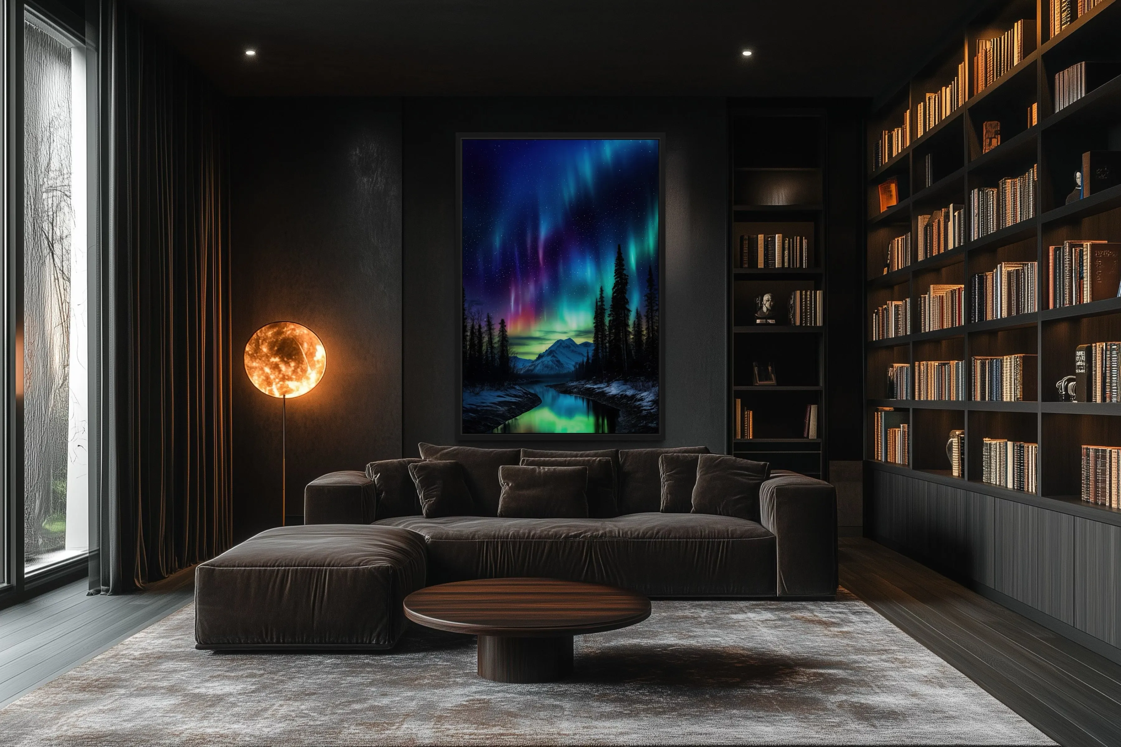 Northern Lights Stunning Aurora Borealis Framed Canvas Wall Art