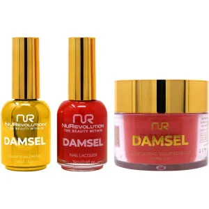 NuRevolution Noble 4-in-1 - LED/UV Soak Off Gel Polish 0.5 oz.   Nail Lacquer 0.5 oz.   Acrylic - Dipping - Sculpting Powder 2 oz. - #NMS06 Crimson Crusade