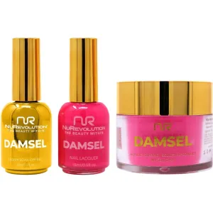 NuRevolution Noble 4-in-1 - LED/UV Soak Off Gel Polish 0.5 oz.   Nail Lacquer 0.5 oz.   Acrylic - Dipping - Sculpting Powder 2 oz. - #NMS07 Bubblegum Bliss