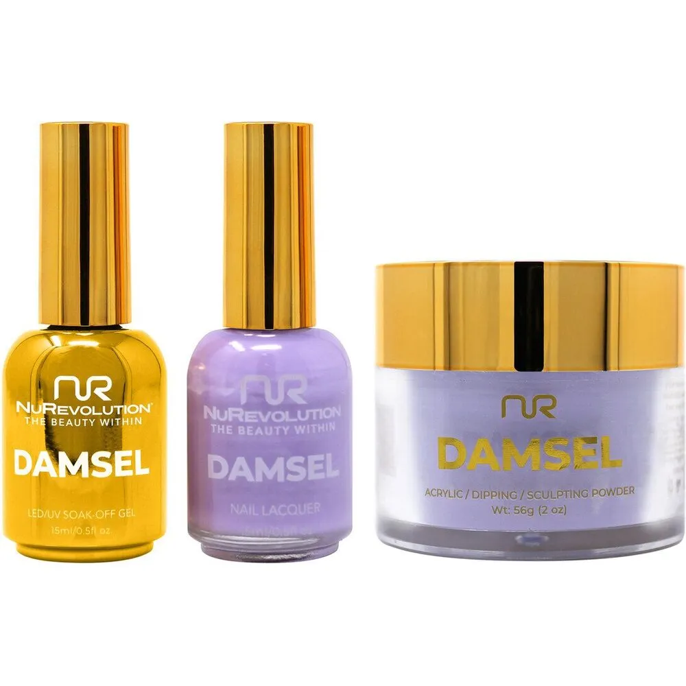 NuRevolution Noble 4-in-1 - LED/UV Soak Off Gel Polish 0.5 oz.   Nail Lacquer 0.5 oz.   Acrylic - Dipping - Sculpting Powder 2 oz. - #NMS101 Amethyst Dream