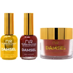 NuRevolution Noble 4-in-1 - LED/UV Soak Off Gel Polish 0.5 oz.   Nail Lacquer 0.5 oz.   Acrylic - Dipping - Sculpting Powder 2 oz. - #NMS108 Burgundy Bliss