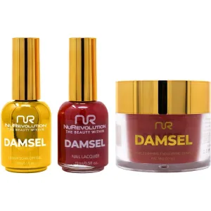 NuRevolution Noble 4-in-1 - LED/UV Soak Off Gel Polish 0.5 oz.   Nail Lacquer 0.5 oz.   Acrylic - Dipping - Sculpting Powder 2 oz. - #NMS109 Oxblood Oasis