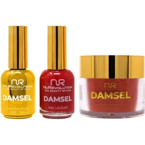 NuRevolution Noble 4-in-1 - LED/UV Soak Off Gel Polish 0.5 oz.   Nail Lacquer 0.5 oz.   Acrylic - Dipping - Sculpting Powder 2 oz. - #NMS110 Scarlet Splendor