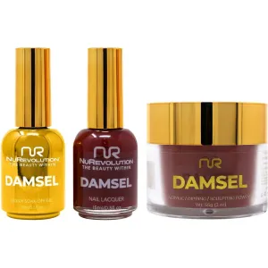 NuRevolution Noble 4-in-1 - LED/UV Soak Off Gel Polish 0.5 oz.   Nail Lacquer 0.5 oz.   Acrylic - Dipping - Sculpting Powder 2 oz. - #NMS112 Garnet Glory