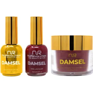 NuRevolution Noble 4-in-1 - LED/UV Soak Off Gel Polish 0.5 oz.   Nail Lacquer 0.5 oz.   Acrylic - Dipping - Sculpting Powder 2 oz. - #NMS116 Aubergine Allue