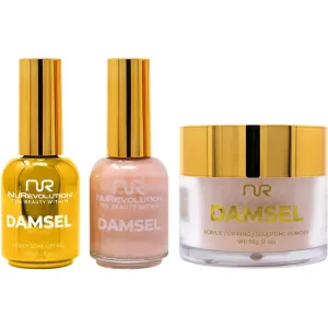 NuRevolution Noble 4-in-1 - LED/UV Soak Off Gel Polish 0.5 oz.   Nail Lacquer 0.5 oz.   Acrylic - Dipping - Sculpting Powder 2 oz. - #NMS14 Sun-Kissed Sands