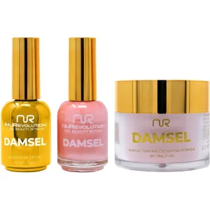 NuRevolution Noble 4-in-1 - LED/UV Soak Off Gel Polish 0.5 oz.   Nail Lacquer 0.5 oz.   Acrylic - Dipping - Sculpting Powder 2 oz. - #NMS16 Candyfloss Clouds