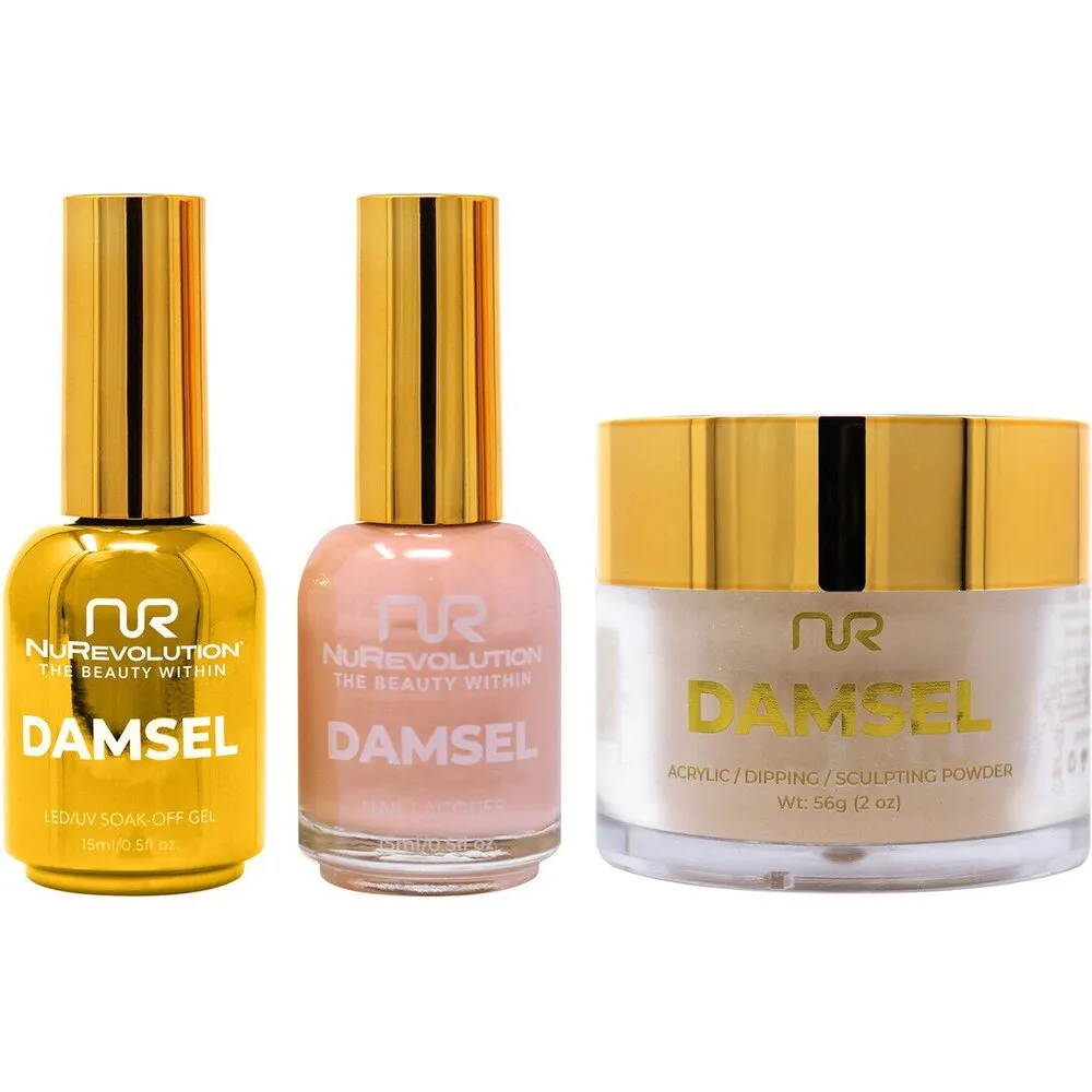 NuRevolution Noble 4-in-1 - LED/UV Soak Off Gel Polish 0.5 oz.   Nail Lacquer 0.5 oz.   Acrylic - Dipping - Sculpting Powder 2 oz. - #NMS17 Golden Goddness