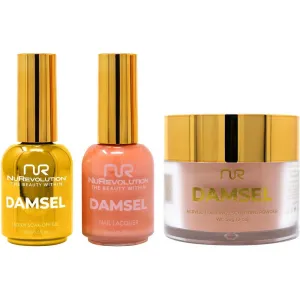 NuRevolution Noble 4-in-1 - LED/UV Soak Off Gel Polish 0.5 oz.   Nail Lacquer 0.5 oz.   Acrylic - Dipping - Sculpting Powder 2 oz. - #NMS18 Sandy Serenity