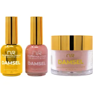 NuRevolution Noble 4-in-1 - LED/UV Soak Off Gel Polish 0.5 oz.   Nail Lacquer 0.5 oz.   Acrylic - Dipping - Sculpting Powder 2 oz. - #NMS19 Nude Nirvana