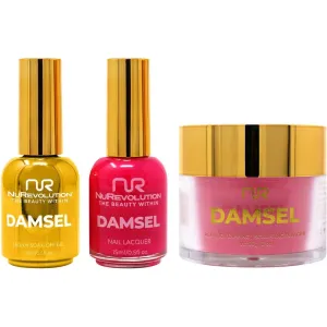 NuRevolution Noble 4-in-1 - LED/UV Soak Off Gel Polish 0.5 oz.   Nail Lacquer 0.5 oz.   Acrylic - Dipping - Sculpting Powder 2 oz. - #NMS22 Pink Punch