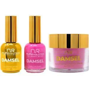 NuRevolution Noble 4-in-1 - LED/UV Soak Off Gel Polish 0.5 oz.   Nail Lacquer 0.5 oz.   Acrylic - Dipping - Sculpting Powder 2 oz. - #NMS23 Fuchsia Fever