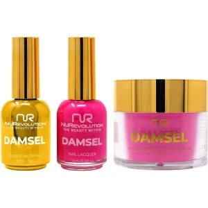 NuRevolution Noble 4-in-1 - LED/UV Soak Off Gel Polish 0.5 oz.   Nail Lacquer 0.5 oz.   Acrylic - Dipping - Sculpting Powder 2 oz. - #NMS24 Pink Passion