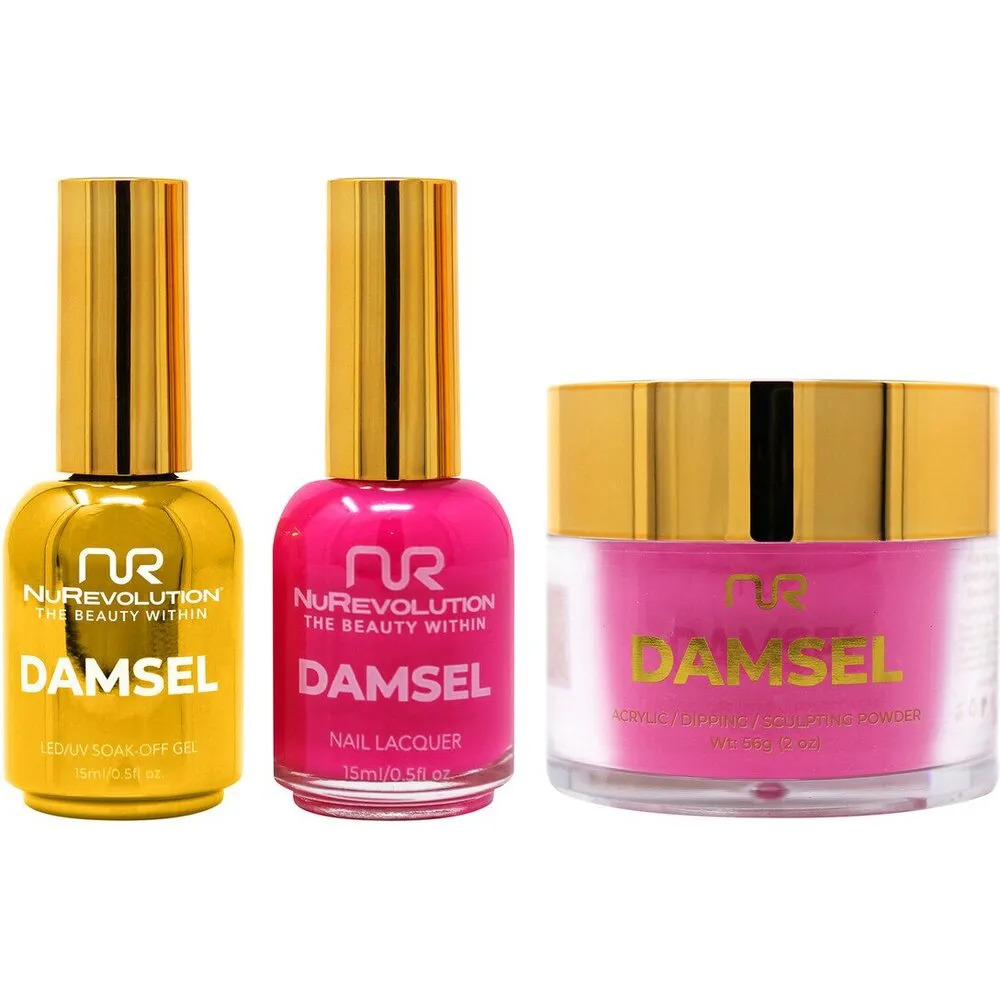 NuRevolution Noble 4-in-1 - LED/UV Soak Off Gel Polish 0.5 oz.   Nail Lacquer 0.5 oz.   Acrylic - Dipping - Sculpting Powder 2 oz. - #NMS24 Pink Passion