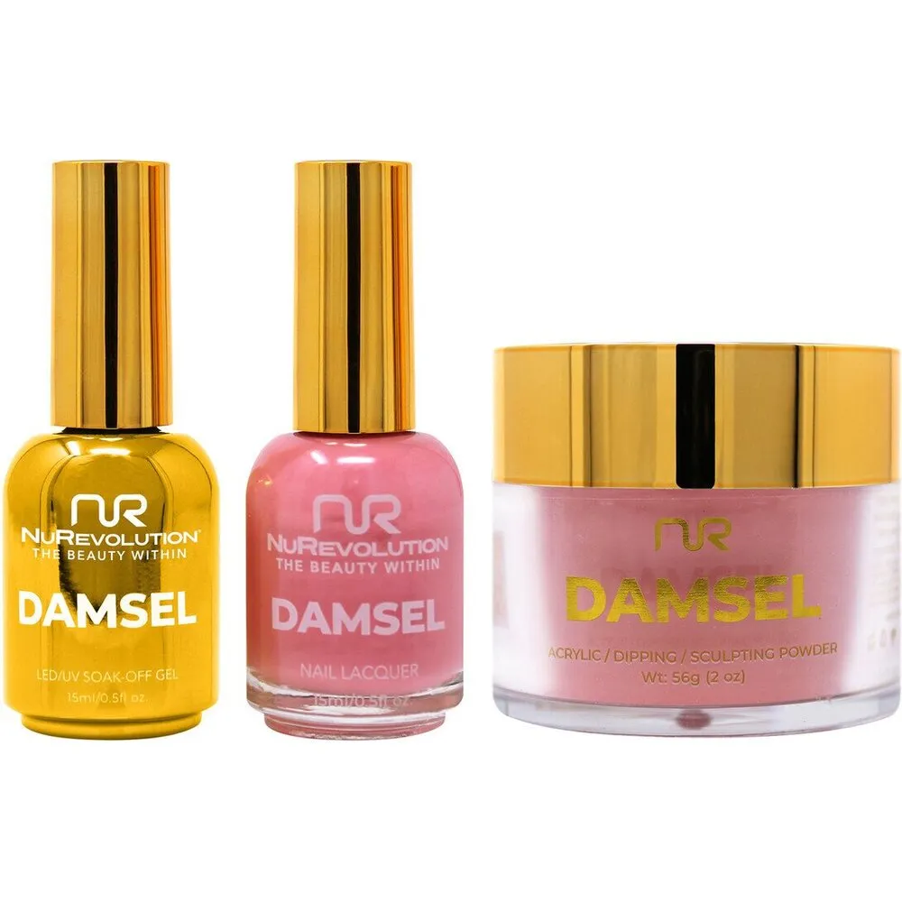 NuRevolution Noble 4-in-1 - LED/UV Soak Off Gel Polish 0.5 oz.   Nail Lacquer 0.5 oz.   Acrylic - Dipping - Sculpting Powder 2 oz. - #NMS25 Ballerina Ballet