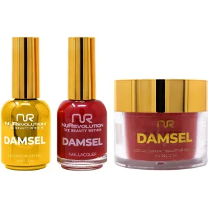 NuRevolution Noble 4-in-1 - LED/UV Soak Off Gel Polish 0.5 oz.   Nail Lacquer 0.5 oz.   Acrylic - Dipping - Sculpting Powder 2 oz. - #NMS26 Bordeaux Beauty