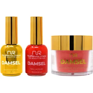 NuRevolution Noble 4-in-1 - LED/UV Soak Off Gel Polish 0.5 oz.   Nail Lacquer 0.5 oz.   Acrylic - Dipping - Sculpting Powder 2 oz. - #NMS28 Red Riot