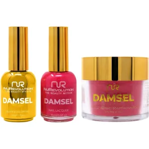NuRevolution Noble 4-in-1 - LED/UV Soak Off Gel Polish 0.5 oz.   Nail Lacquer 0.5 oz.   Acrylic - Dipping - Sculpting Powder 2 oz. - #NMS29 Red Romance