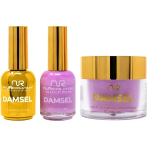 NuRevolution Noble 4-in-1 - LED/UV Soak Off Gel Polish 0.5 oz.   Nail Lacquer 0.5 oz.   Acrylic - Dipping - Sculpting Powder 2 oz. - #NMS34 Lilac Dreams
