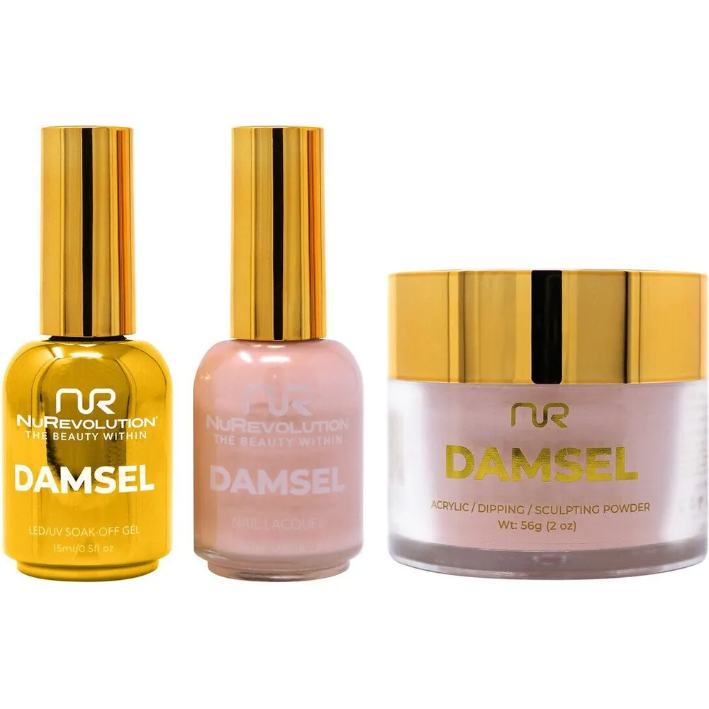 NuRevolution Noble 4-in-1 - LED/UV Soak Off Gel Polish 0.5 oz.   Nail Lacquer 0.5 oz.   Acrylic - Dipping - Sculpting Powder 2 oz. - #NMS38 Golden Glow