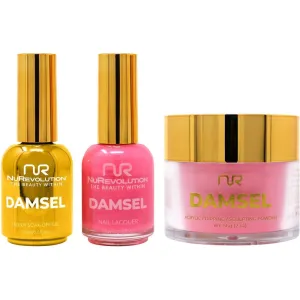 NuRevolution Noble 4-in-1 - LED/UV Soak Off Gel Polish 0.5 oz.   Nail Lacquer 0.5 oz.   Acrylic - Dipping - Sculpting Powder 2 oz. - #NMS39 Sorbet Sunrise